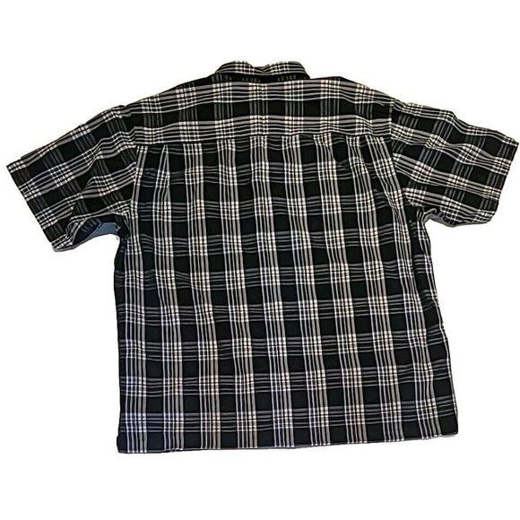 Nautica Jeans Co Men Blue Green Plaid Shirt Short Sleeve Pocket Button Up Sz XL - Picture 9 of 16